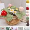 1 Set Vibrant Color Simulation Flower Creative DIY Crochet Kit Tulip Potted Crochet Material Bag