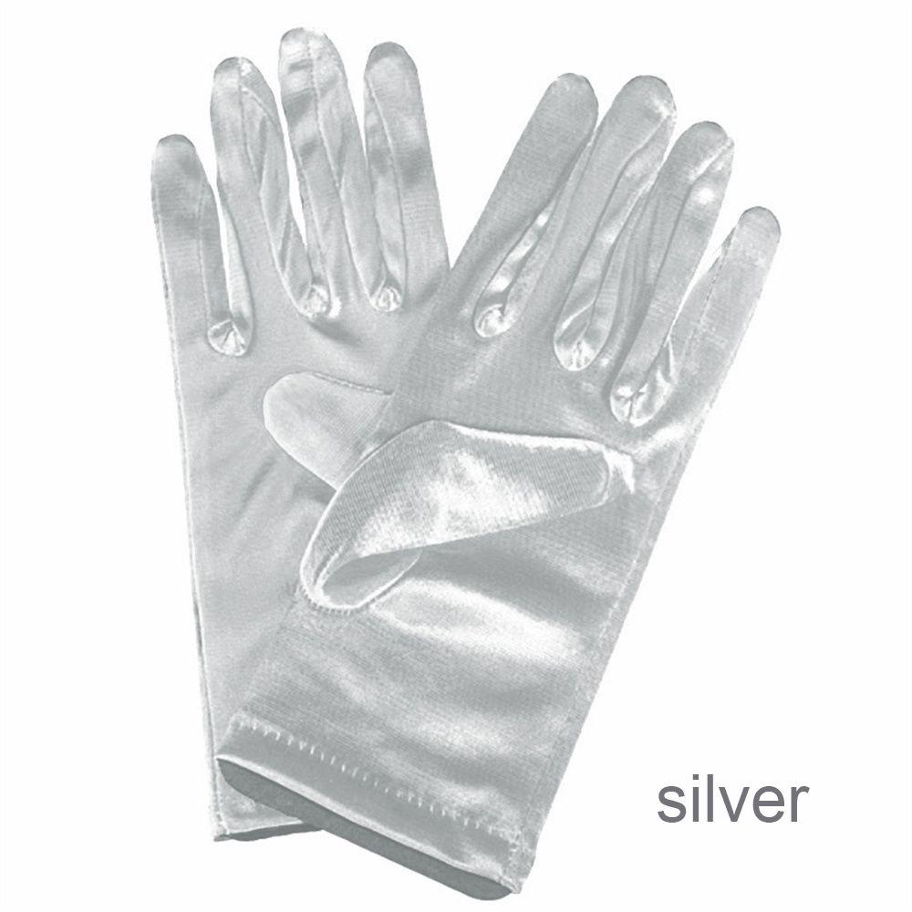 Stretch Satin Opera Wrist Stretch Satin Role Play Accessories Finger Gloves Wedding Gloves