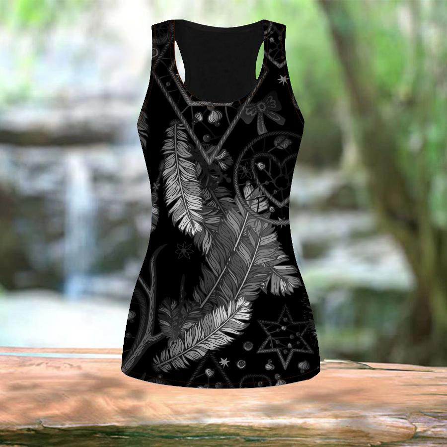 3D оранжевый колокольчик ветра с принтом перьев для женщин для тренировок, йоги, тренажерного зала, летние спортивные рубашки с принтом, жилеты больших размеров