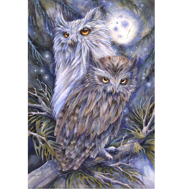 DIY Сова 5D алмазная живопись полная круглая дрель вышивка крестиком мультфильм животных Алмазная вышивка Стразы Мозаика домашний декор