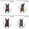 Kawaii Graffiti French Bulldog Statue Cartoon Colorful Dog Statue  Home