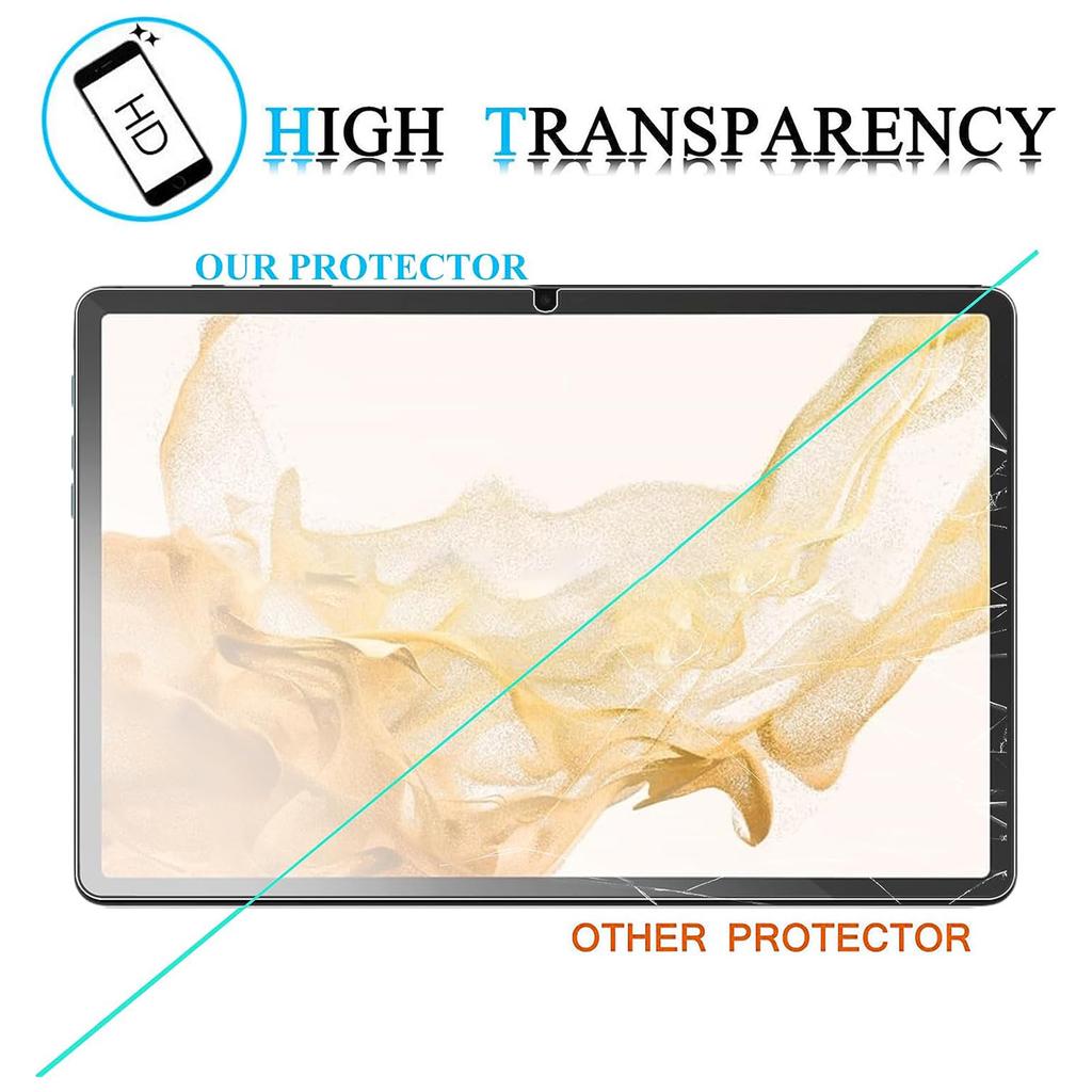2 шт. защитная пленка для экрана Samsung Galaxy Tab S10 FE/S9 FE/S9/S8/S7 из закаленного стекла, прозрачная пленка 2.5D для полного покрытия