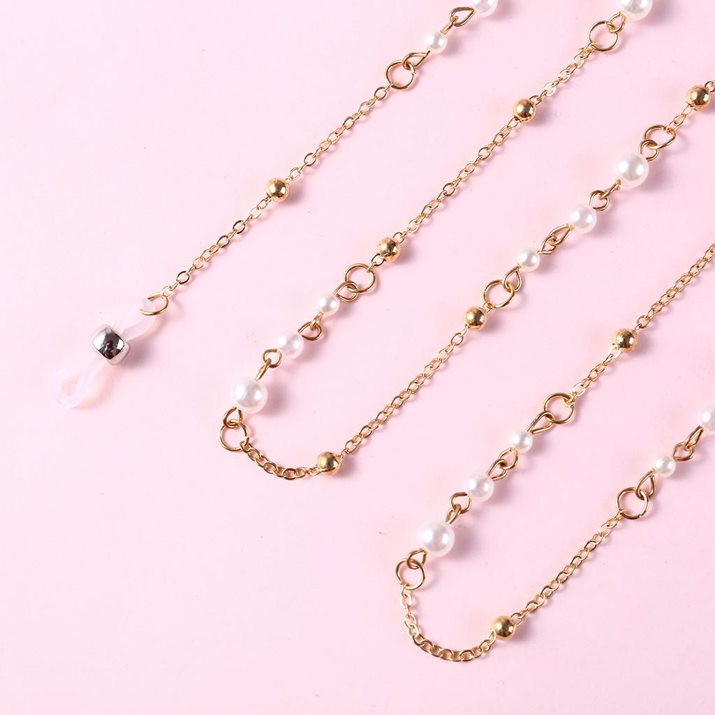 Женская мода Жемчужные бусины Нескользящая цепочка для очков