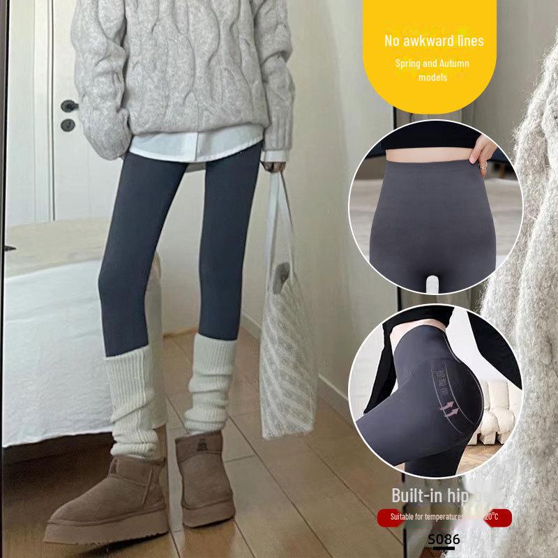 Женские плотные теплые коричневые штаны для йоги Shark с бархатом, идеально подходят для осени и зимы в качестве верхней одежды, облегающие леггинсы Barbie