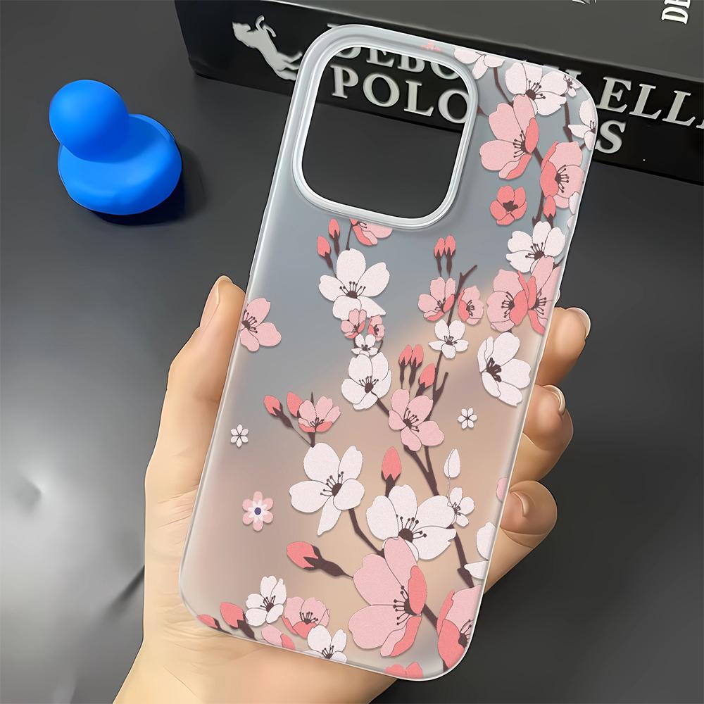 Plum Blossoms Soft Phone Case For IPhone 17 16 15 14 13 12 11 15 Pro Max 7 8 XR XS Transparent Silicone Soft Cover Case