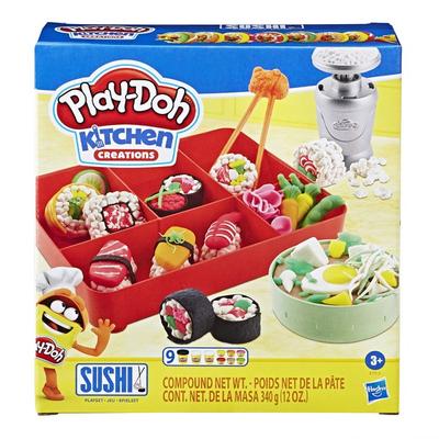 Hasbro Play-Doh Mini Chef - Ланч-бокс "Кимбап", разноцветные, 1259 г, корейские игрушки