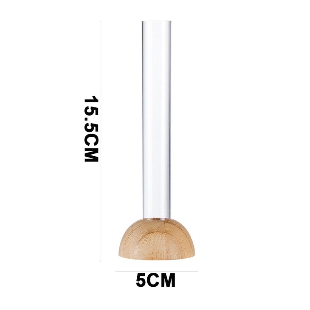 Plastic Transparent Hydroponic Vase Space-Saving Plants Flower Pot Household Test Tube Clear Vase