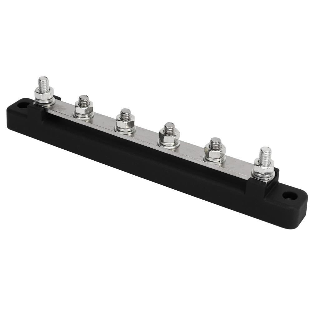 M6 Screw Terminal Block 6 Terminal Bus Bar Marine Power Distribution Distribution Block Vehicle