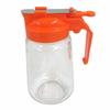 Yoshinuma Glass Yakiniku Sauce Container, 350cc, Orange, Body: Soda Glass, Lid: Polypropylene, Japan, PYK292