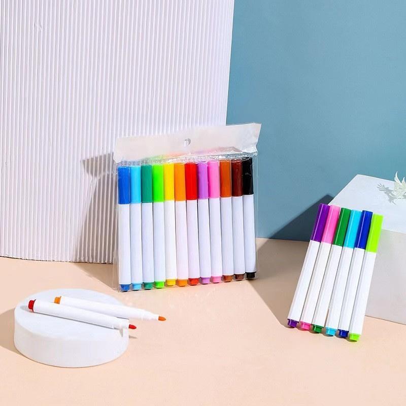 Colorful Whiteboard Markers, Water-based Erasable Drawing Pens for Kids, Eco-friendly Multi-color Art Pens for Students