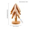 4PCS Tree Design Stand Wooden Trivets Decorative Anti Scald Heat Resistant Table Mat Coaster Wood Placemats Pot