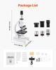 VEVOR Monocular Microscope for Adults, Professional Compound Microscope Kit, 40-2000X Magnification, Aluminum Alloy Body