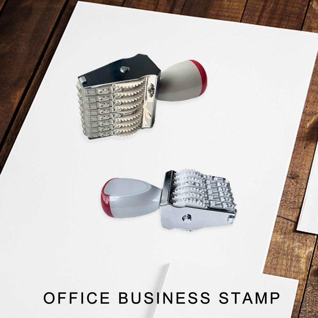 Резиновый датер 6 цифр 8 цифр Резиновый штамп Линейный датер Офисный штамп Вращающийся штамп для скрапбукинга Упаковка Рукоделие