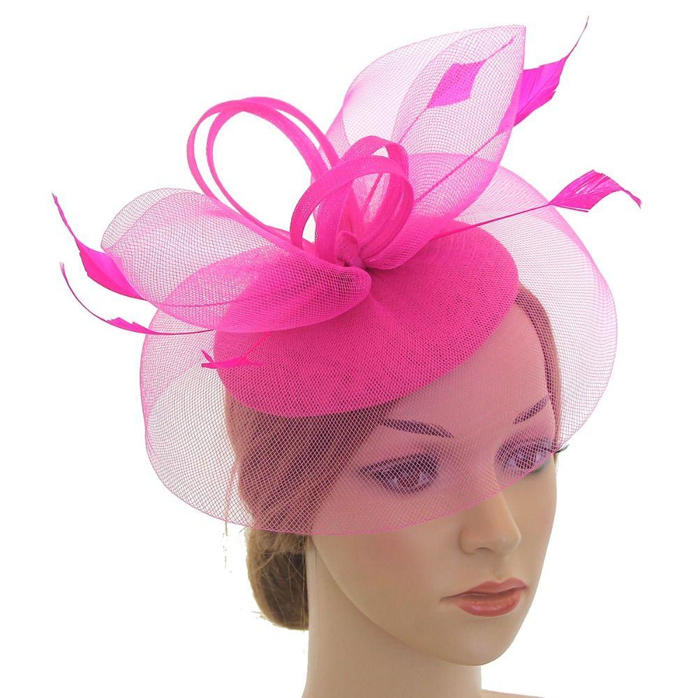 Feathers Mesh Fascinator Hat Exquisite Hairbands Vintage Bride Headband Photography