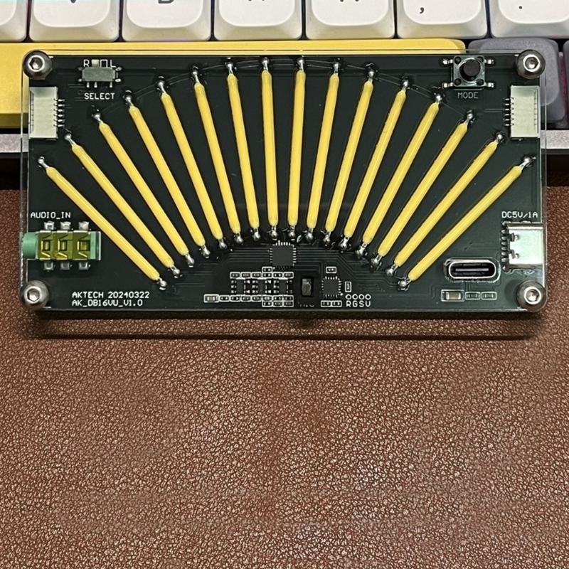 AK-DB16VU Music Meter Level Stereo Amplifiers Board Adjustable Replacement for Home Sound Systems Professional Studios