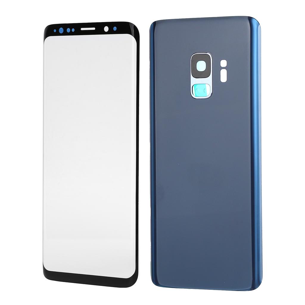 Phone Rear Back Glass Cover Front Screen Glass Lens Replacement Set for Samsung S9 G960