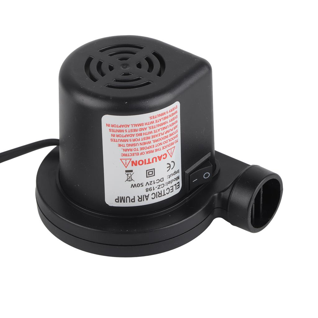 12V DC Electric Air Pump Inflator with 3 Nozzles for Inflatables Mattress Raft Bed Boat
