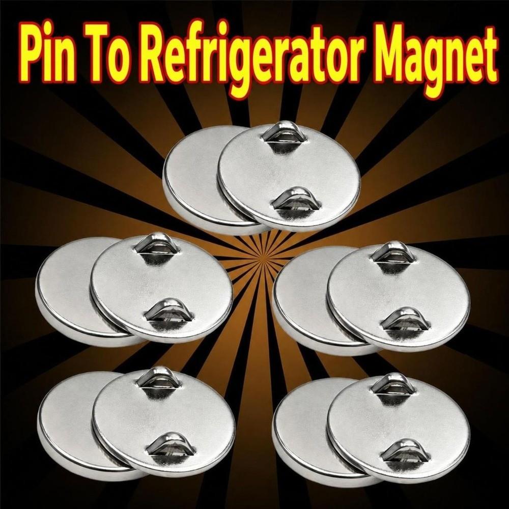 4Pairs Magnetic Pin Magnet Adapter Brooch to Fridge Magnet Lapel Pin Magnet Lapel Pin