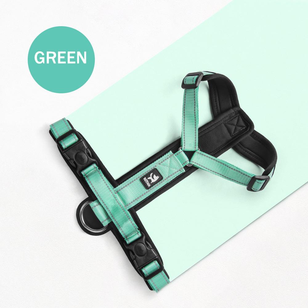 Новая шлейка для собак, не тянущаяся, мягкий жилет для собак, регулируемый светоотражающий нагрудный ремень, безопасный поводок для любой погоды, для маленьких и средних собак