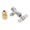 Self Sealing Can Tap Valve 1/4in 1/2in Thread Stainless Steel Refrigerant Dispenser Can Opener with Hose Adapter for Car