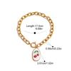 Yori Stainless Steel 18K Gold PVD Plated Oil Drop Print Cherry Bracelet Metal Rust Proof Fashion Wrist Jewelry Bijoux