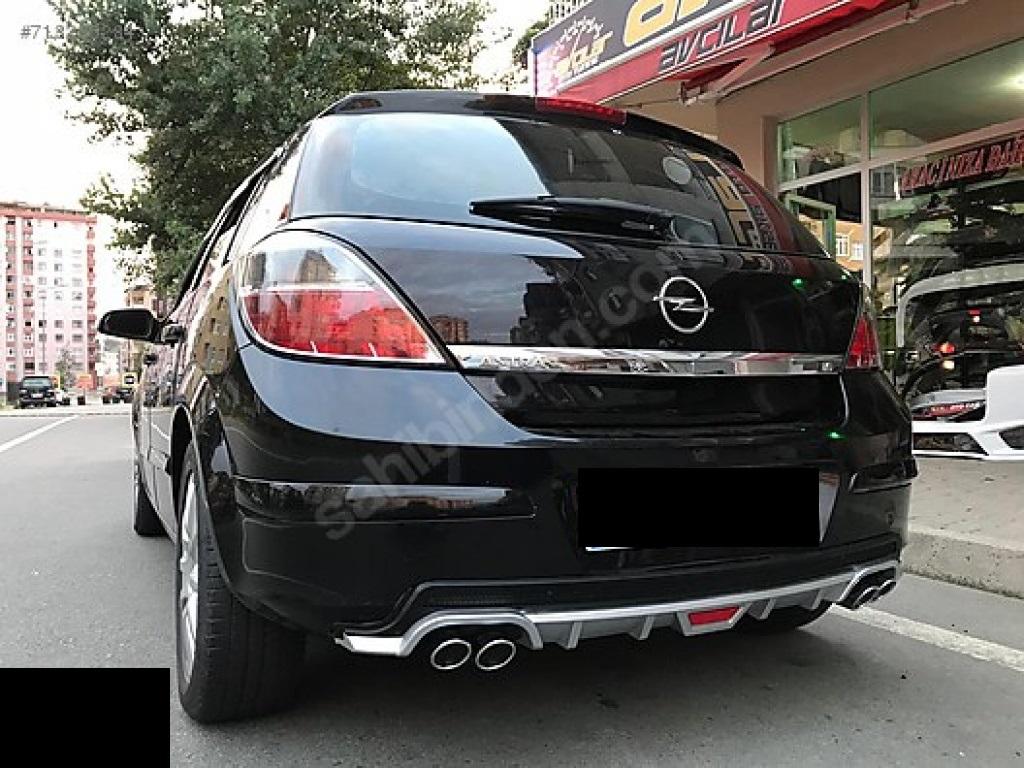 Для Opel Astra H задний универсальный диффузор V2 черный или серый + четыре хромированных выхлопных трубы 2004-2009 - спойлер крылья передняя губа заслонка