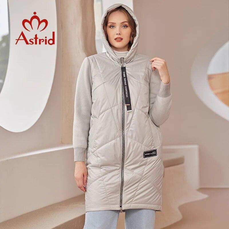 Astrid Autumn Winter Jacket Women 2024 Mid-Length Hooded Design Oversize Elegant Women's Down Jacket Warm Parka Women Coat 9782