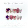 100% HANDMADE Trapezoid Coffin Shape Artificial Nail Art Sweetheart Babes Short Y2k Magic Mirror Powder Phototherapy Nails Reusable Nails