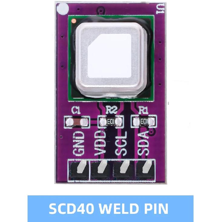 SCD40/SCD41 CO2 Sensor Module - NDIR Technology with Temperature & Humidity (I2C Interface for Arduino