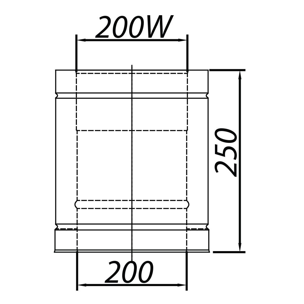 ADAM DW Двустенная дымоходная труба fi 200 0,25м