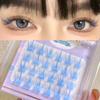 Colorful Individual Lashes Natural Volume Wispy Segmeted False Eye Lashes Extension Cluster Eyelash Purple White Blue Red