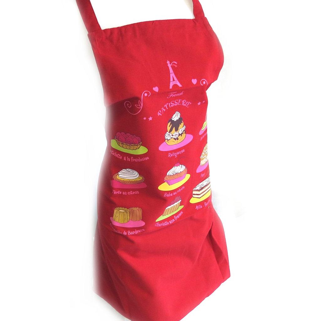 Les Trésors De Lily [M5770] - Designer Apron 'La Patisserie Française' Red