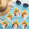 20 шт. Гавайская шляпа Персонализированная наклейка с этикеткой для лица На заказ Летний пляж Индивидуальные наклейки на день рождения, свадьбу Принадлежности для вечеринки
