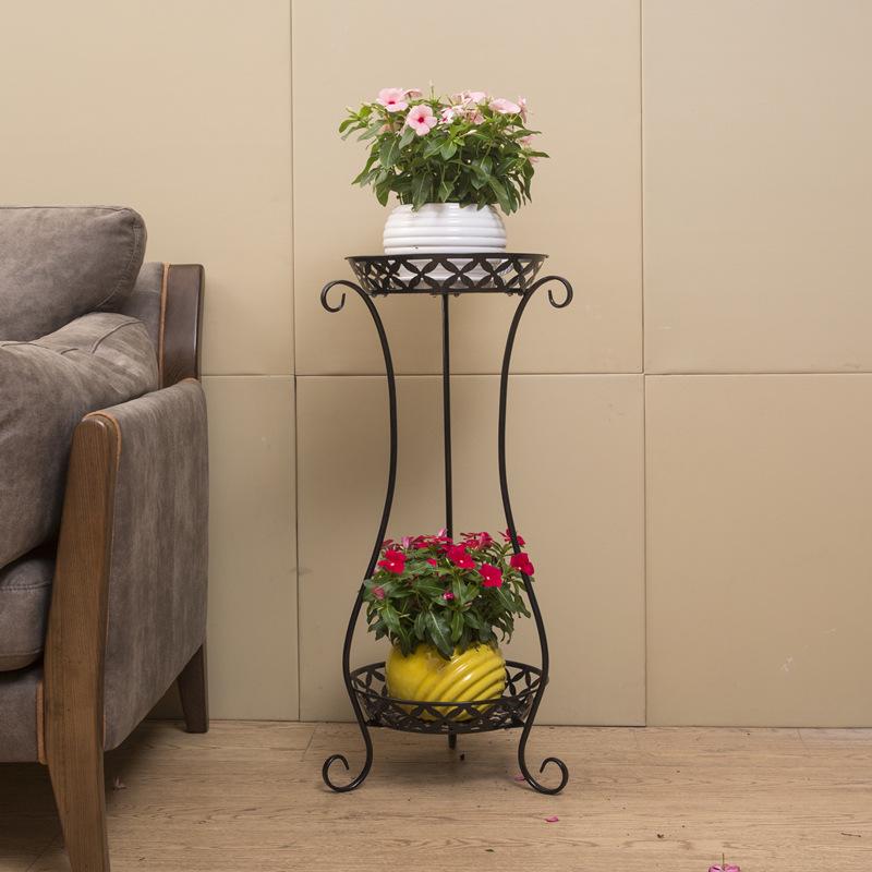 European Iron Multi-Layer Flower Stand for Indoor and Balcony Use
