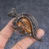 Baltic Amber Handmade Copper Wire Wrap Jewelry Pendant 3.35" J9B14
