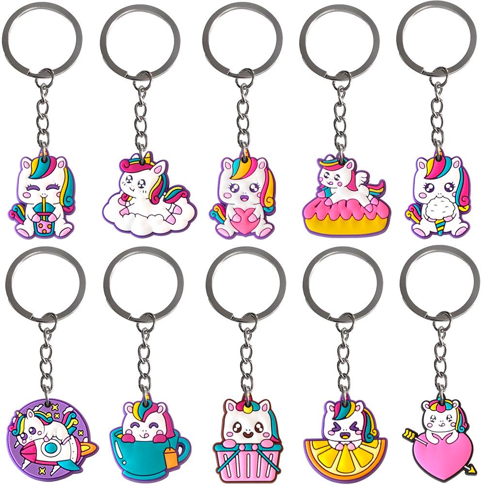 Набор брелоков с персонажами Sanrio: Мягкие Резиновые Брелоки для Сумок и Аксессуары-Подвески для Рюкзаков