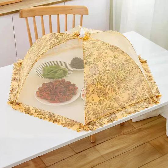 Складная сетчатая крышка для еды, многоразовая, отпугивающая насекомых, защита для еды на открытом воздухе