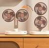 Wireless Dual-Head USB Desktop Fan - Compact, Long Battery Life for Home Use