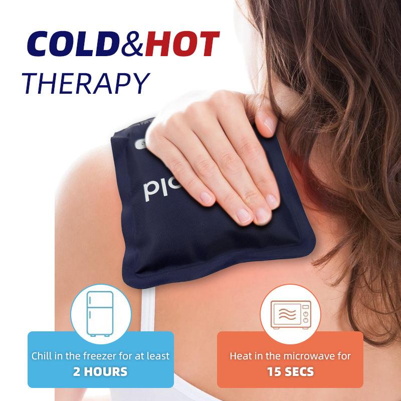 The cooling gadget can be reused with ice packs or hot and cold gel packs, making it portable