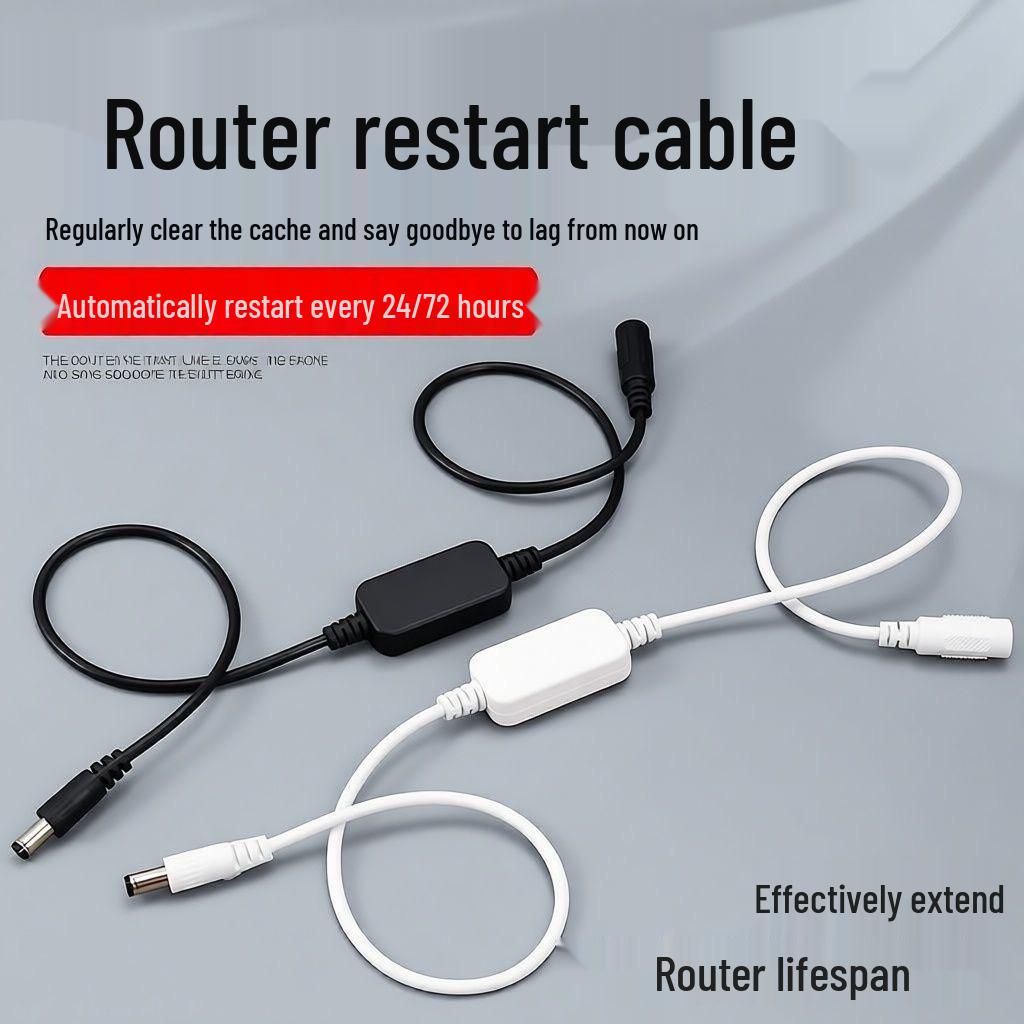 Smart WiFi Router Restart Cable with 72-Hour Auto Power Off Timer Controller