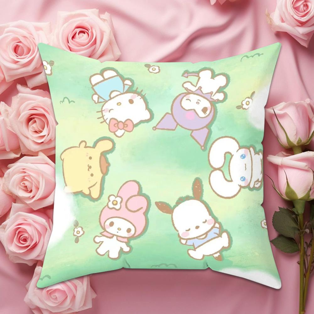 Наволочка Декоративные Подушки Для Дивана Чехол Персонажи Sanrio Кавайная Мультяшная Наволочка Декор 40X40 Домашний Декор Чехлы