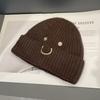 Niche Style Children's Woolen Hat Autumn and Winter Smiley Face Embroidery Boys and Girls Versatile Warm and Cold Hat Pullover Knitted Hat Trendy