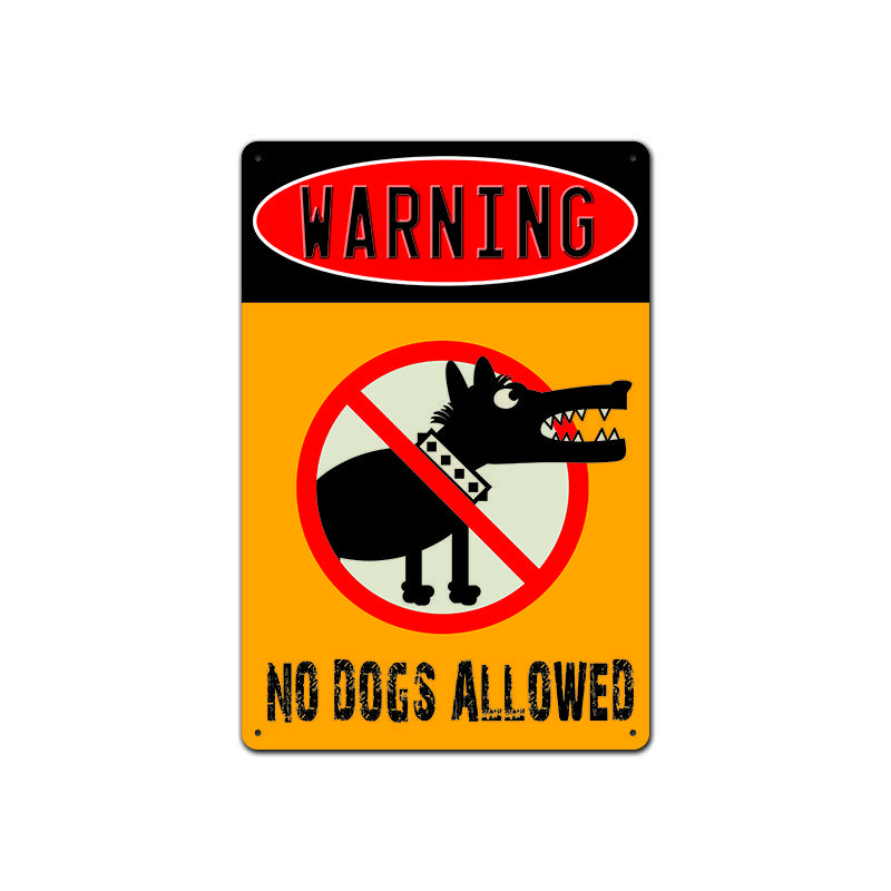 Предупреждающие металлические знаки для собак, винтажный металлический плакат, жестяная вывеска, ретро жесть, металлическое украшение для бара, паба, клуба, гаража