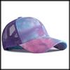 Mesh Cap Marble Pattern Hat Sports Running Outdoor CA637 [White Fang] Women's (Sky Blue)