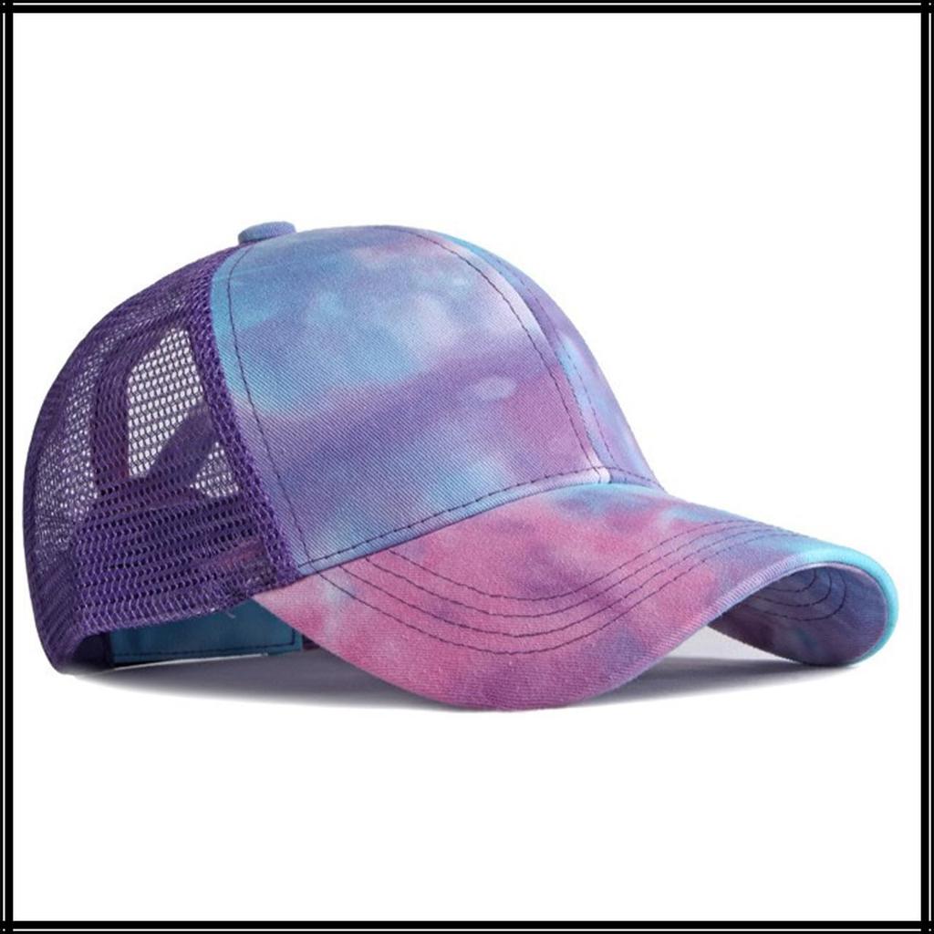 Mesh Cap Marble Pattern Hat Sports Running Outdoor CA637 [White Fang] Women's (Sky Blue)