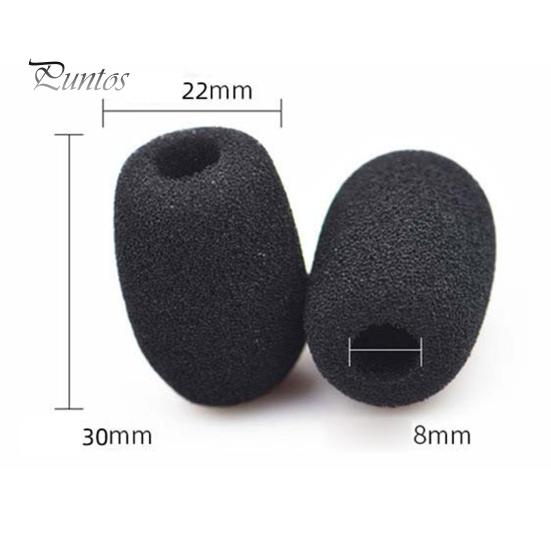 For Recording 10Pcs MIC Windshield Foam Replaceable Wind proof Soft Plosives Reduction Lapel MIC Sponge Cap