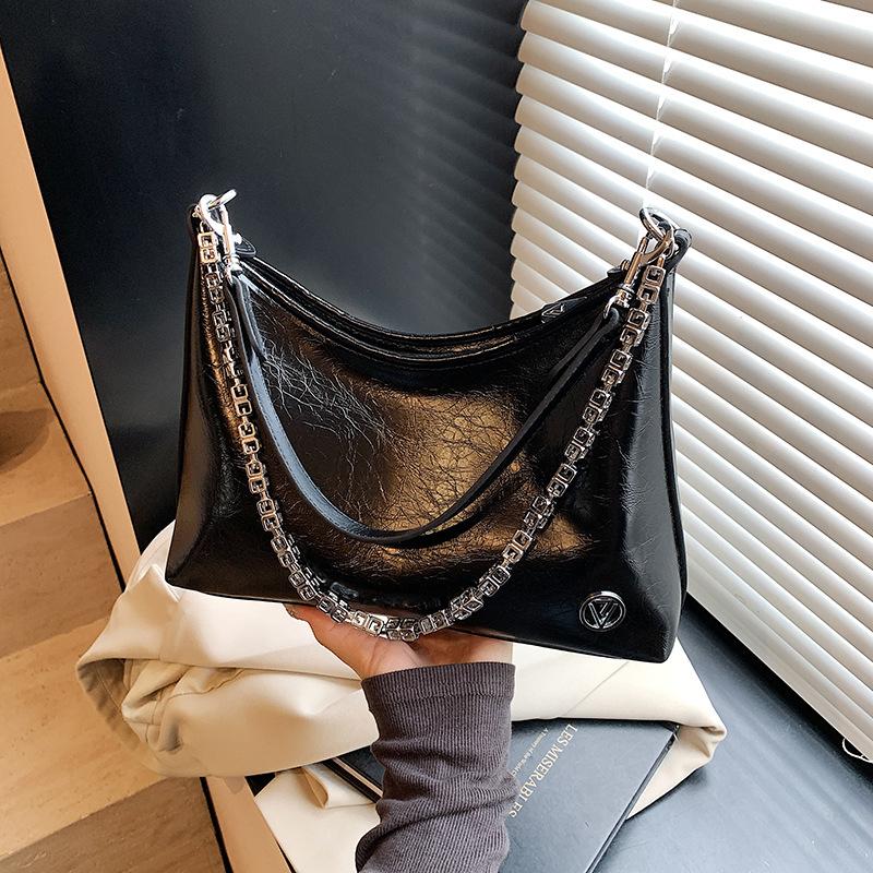 Сумка на плечо с модной универсальной цепочкой премиальной текстуры, женская, лето 2025, новая, простая сумка-мессенджер в форме пельменя