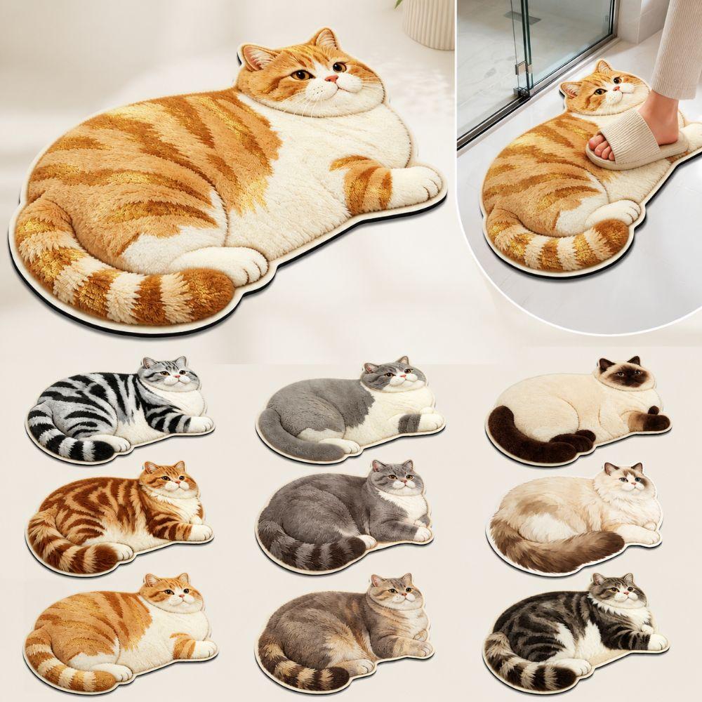 Ragdoll/ Orange Cat Cute Cat Floor Mat Non-slip Bedroom Door Small Rug For Living Room Tea