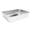 Stainless Steel Open Cat Litter Box Large Rust Resistant Stick Proof Surface Litter Pan with High