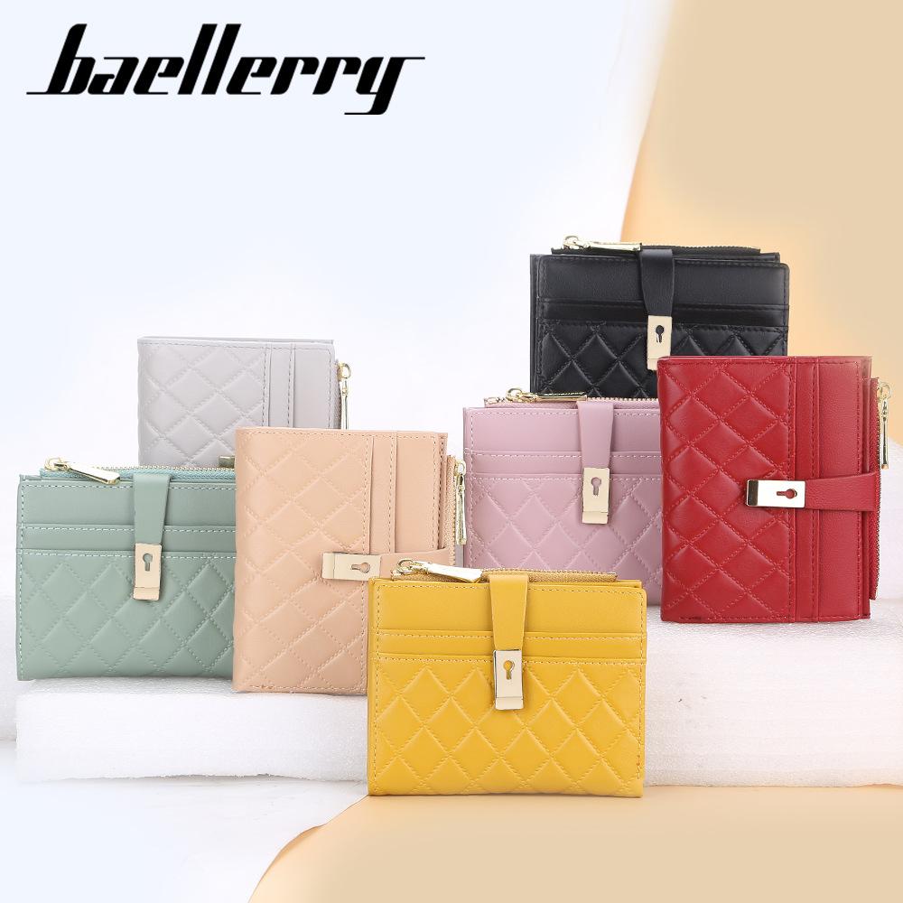 Baellerry Женская мода Короткий кошелек Вертикальный кошелек на молнии Держатель для карт Корейский стиль Кошелек для монет из искусственной кожи Бумажник